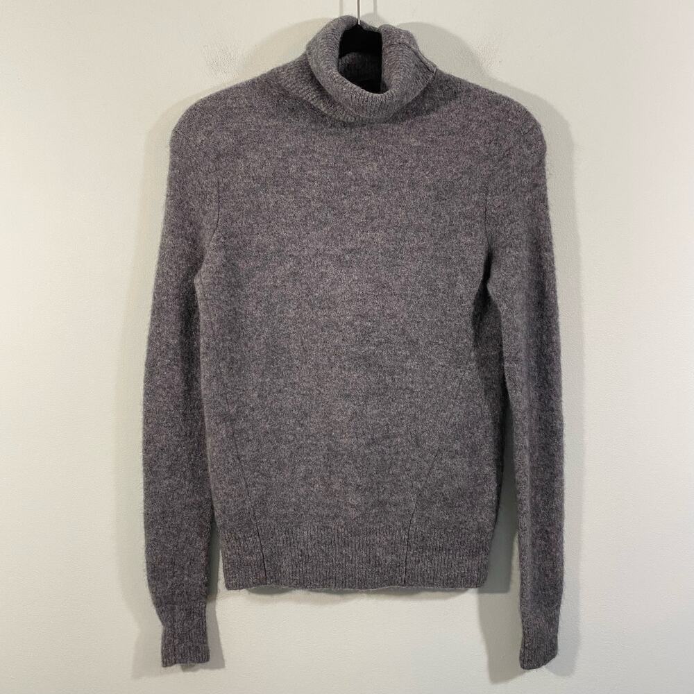 Marc by Marc Jacocbs Charcoal Grey Turtleneck Merino Wool Blend Sweater Size S